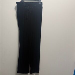 Black velvet pants